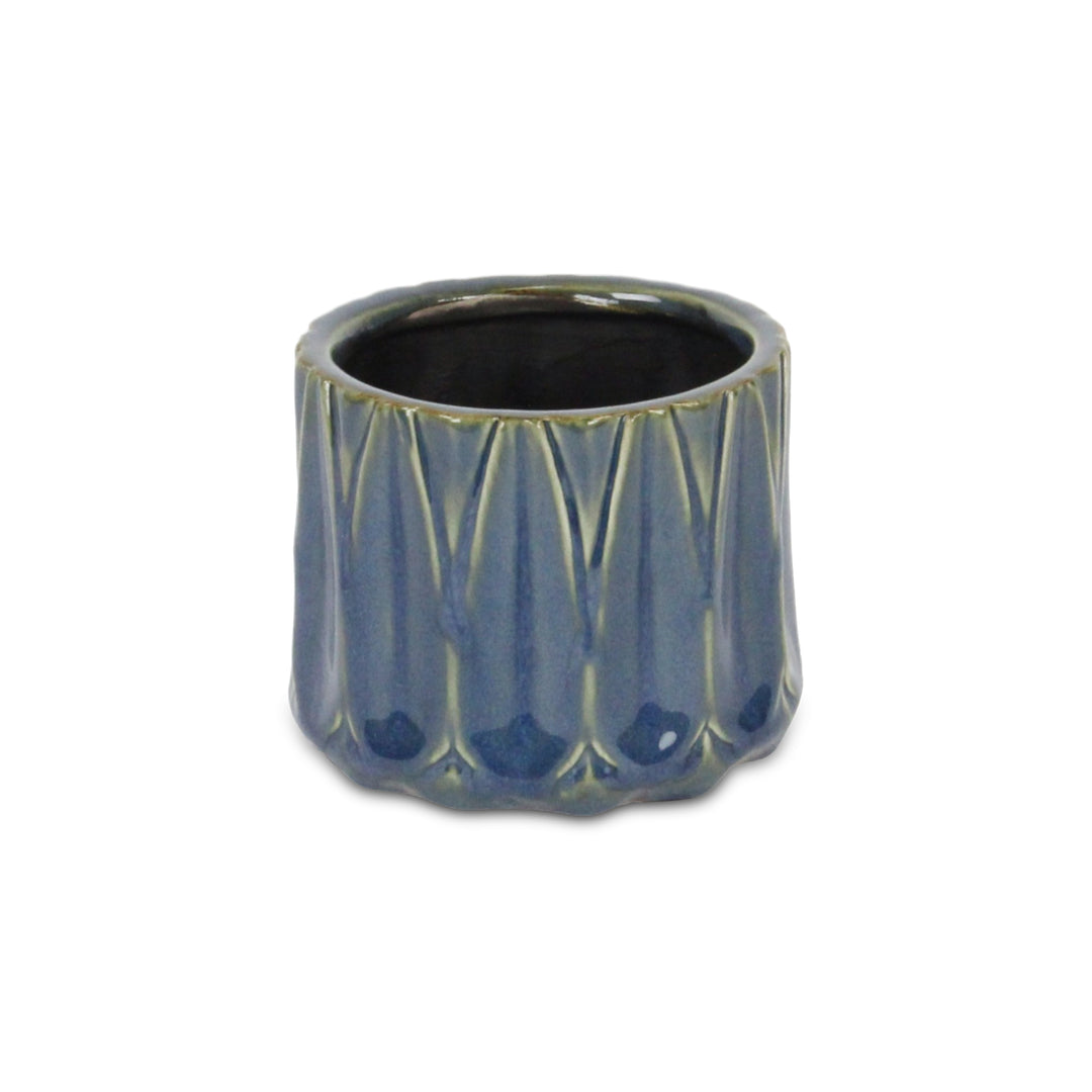 5943 - Tasselea Round Blue Pot