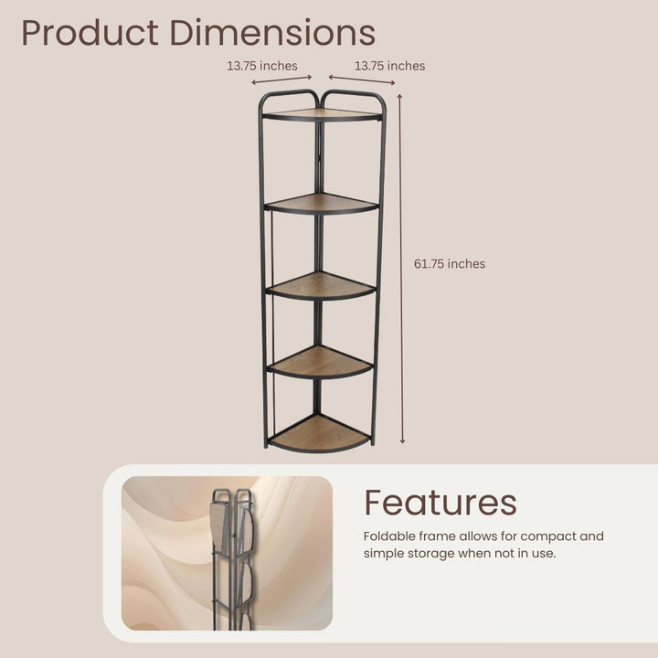 5956 - Lefeld Foldable Corner Shelf