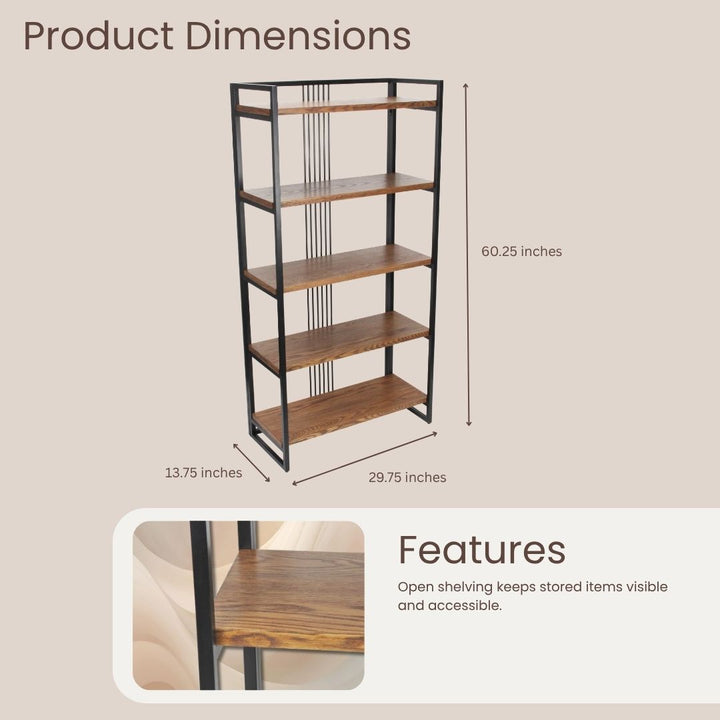 5957 - Lauxel Metal Wood Shelf