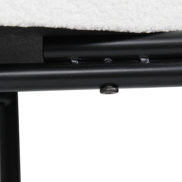 5967 - Tingri White Cushion Bench