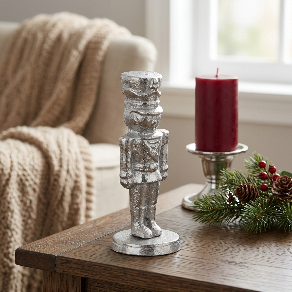 5988SV - Clara Silver Cast Iron Nutcracker
