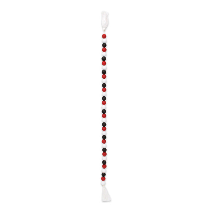 6044 - Kira Red White & Black Beaded Garland