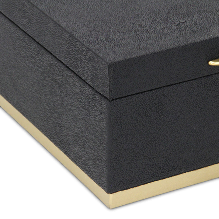6054-2 - Zynova Rectangle Shagreen Boxes