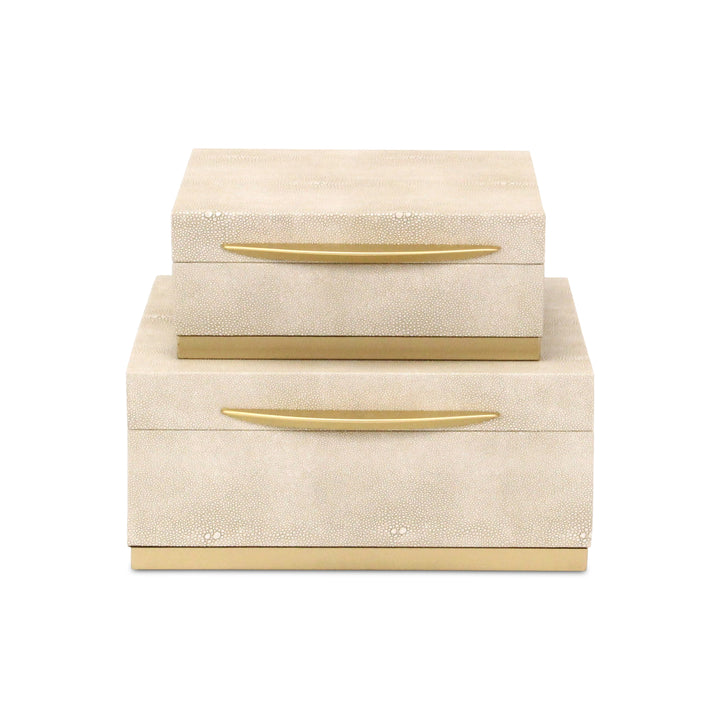 6055-2 - Zynova Square Shagreen Boxes