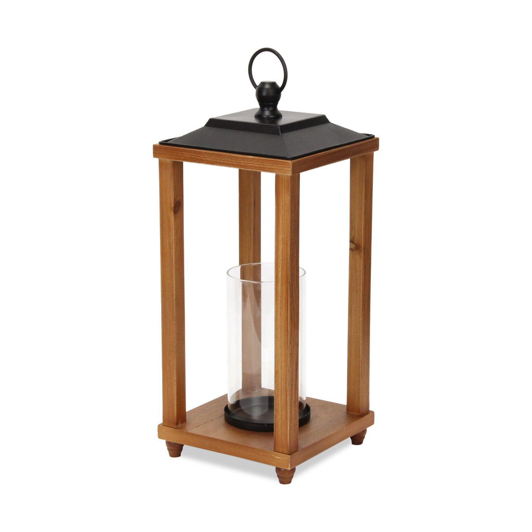 6073 - Vivora Wood & Metal Lantern