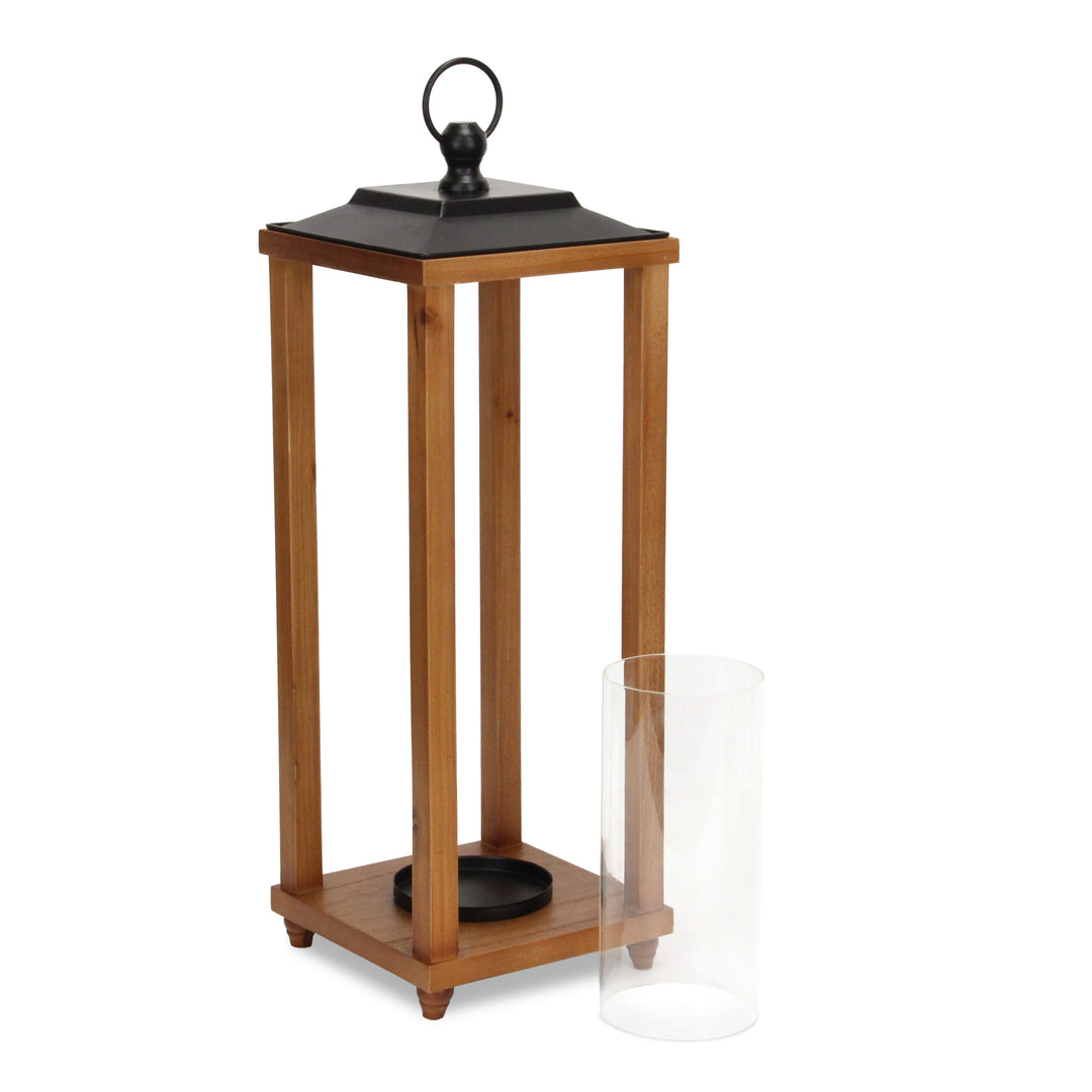 6073 - Vivora Wood & Metal Lantern