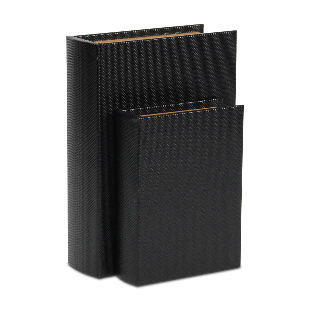 6079-2 - Liniva Woven Pattern Book Boxes