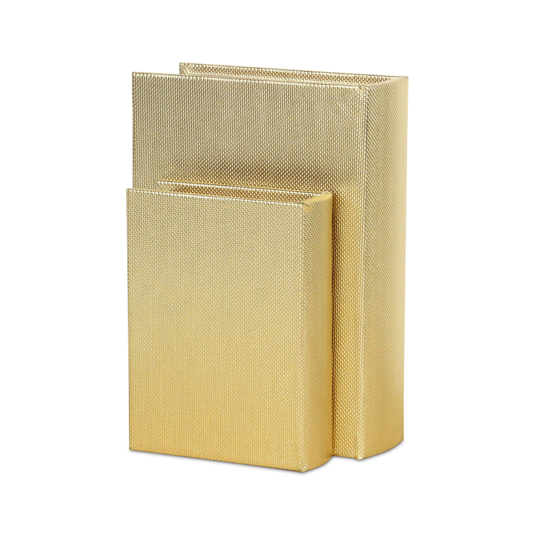 6079-2 - Liniva Woven Pattern Book Boxes