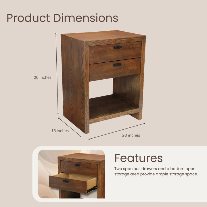 6083 - Vivara 2 Drawer Nightstand