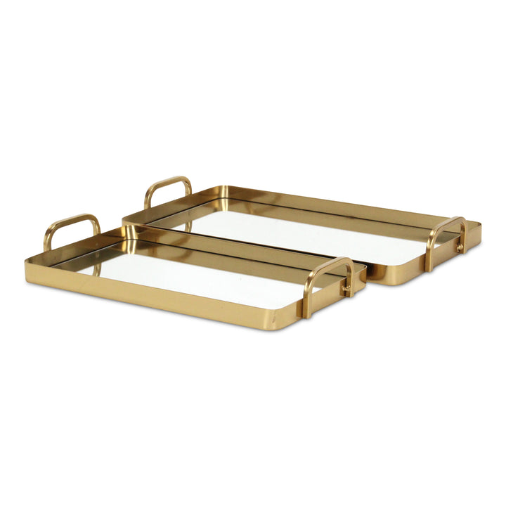 6096-2 - Nuvelle Metal Mirrored Trays
