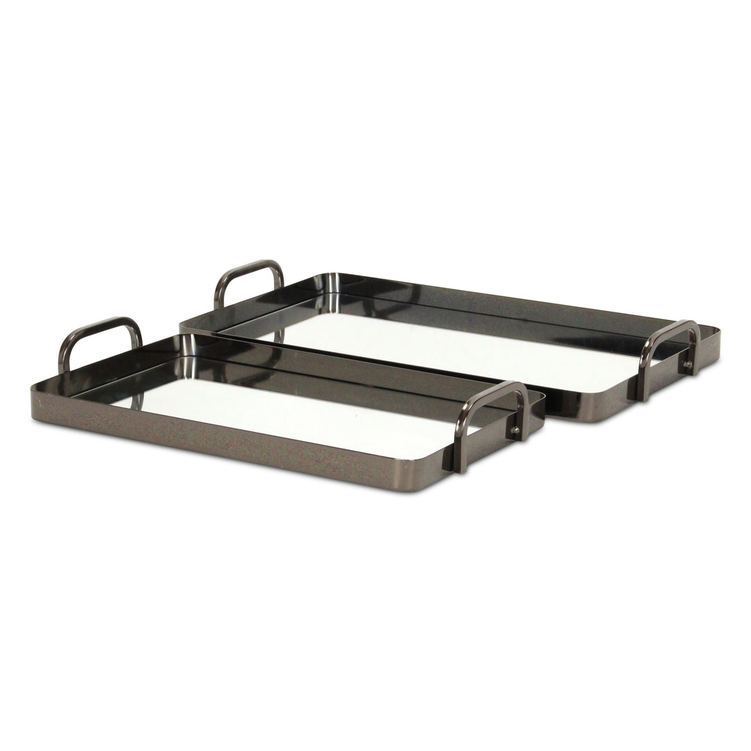 6096-2 - Nuvelle Metal Mirrored Trays