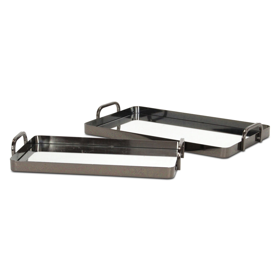 6096-2 - Nuvelle Metal Mirrored Trays