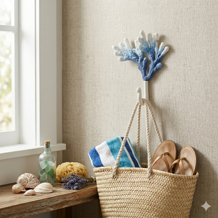 6123BL - Solva Coral Cast Iron Hook