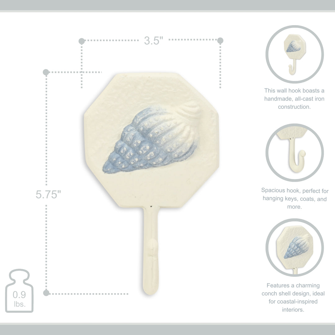 6124C - Solva Conch Cast Iron Hook