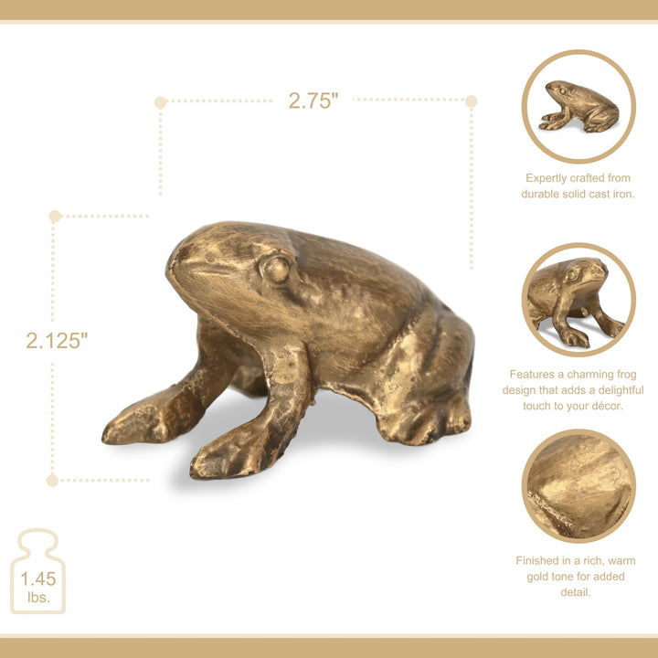 6125GD - Verdor Frog Cast Iron Decor