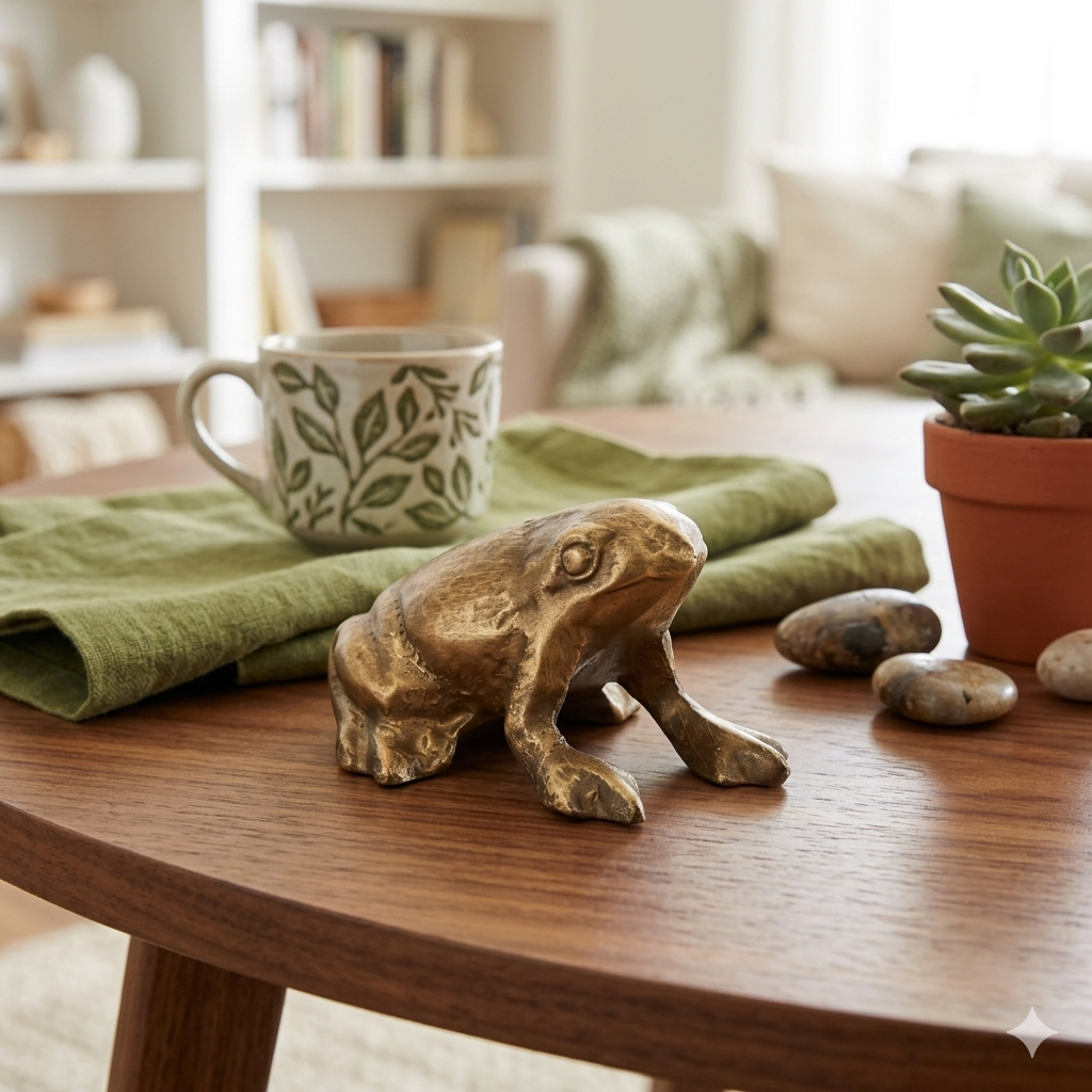 6125GD - Verdor Frog Cast Iron Decor
