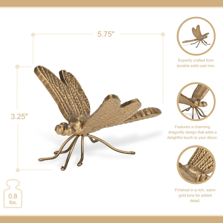 6126GD - Verdor Dragonfly Cast Iron Decor