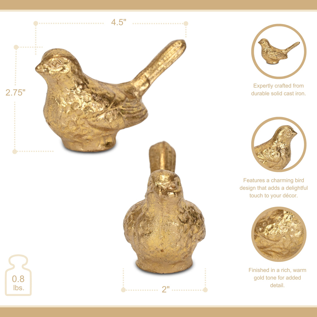 6128GD - Verdor Bird Cast Iron Decor