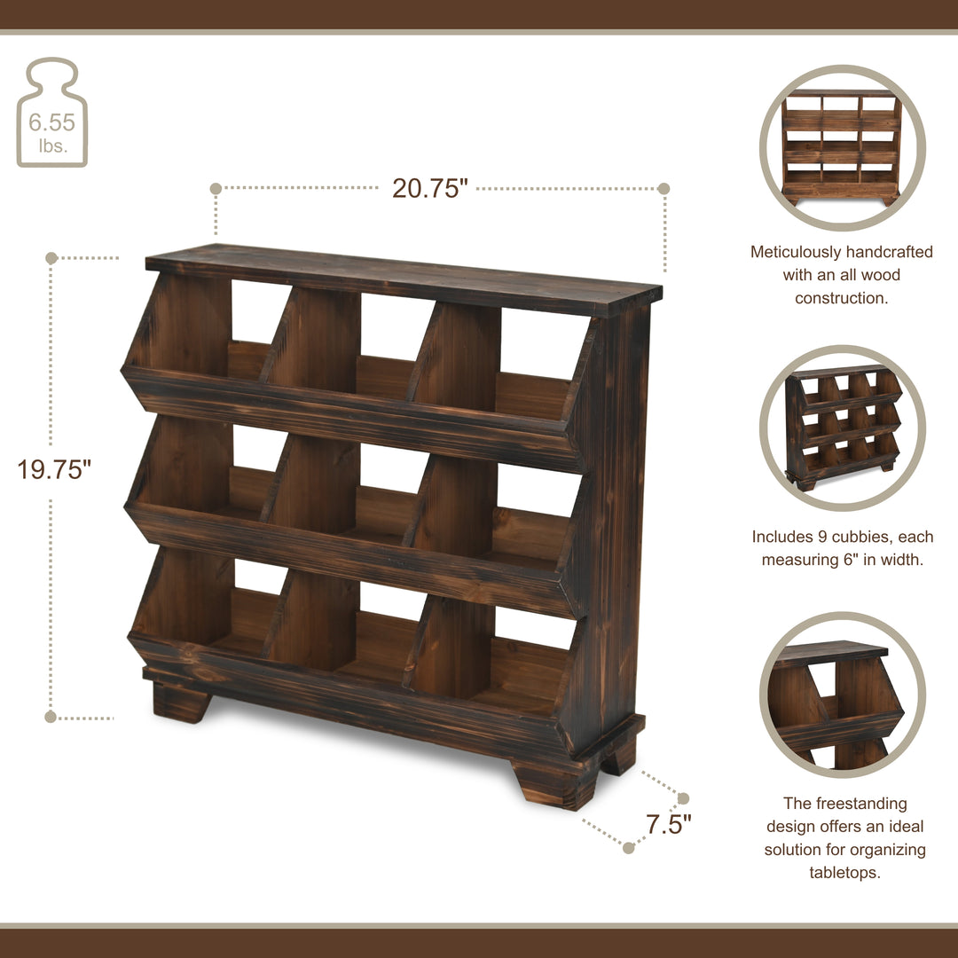6161BR - Linden 9 Pocket Table Shelf