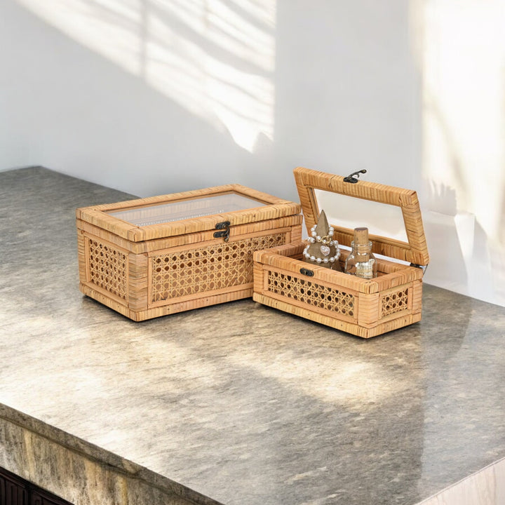 6162-2 - Brielle Set of 2 Rattan Boxes