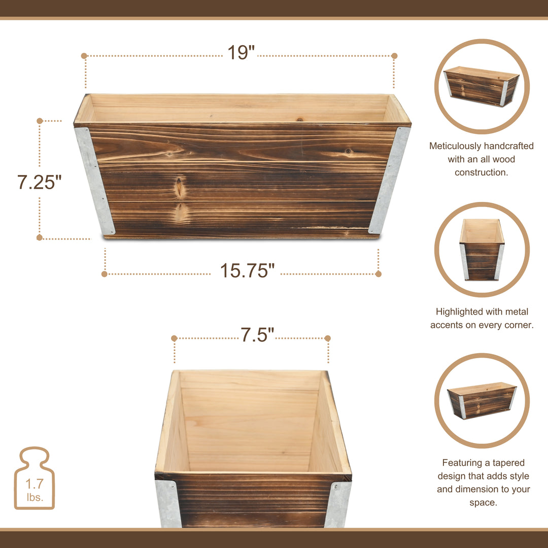 6164BR - Cavorn Tapered Rectangular Planter