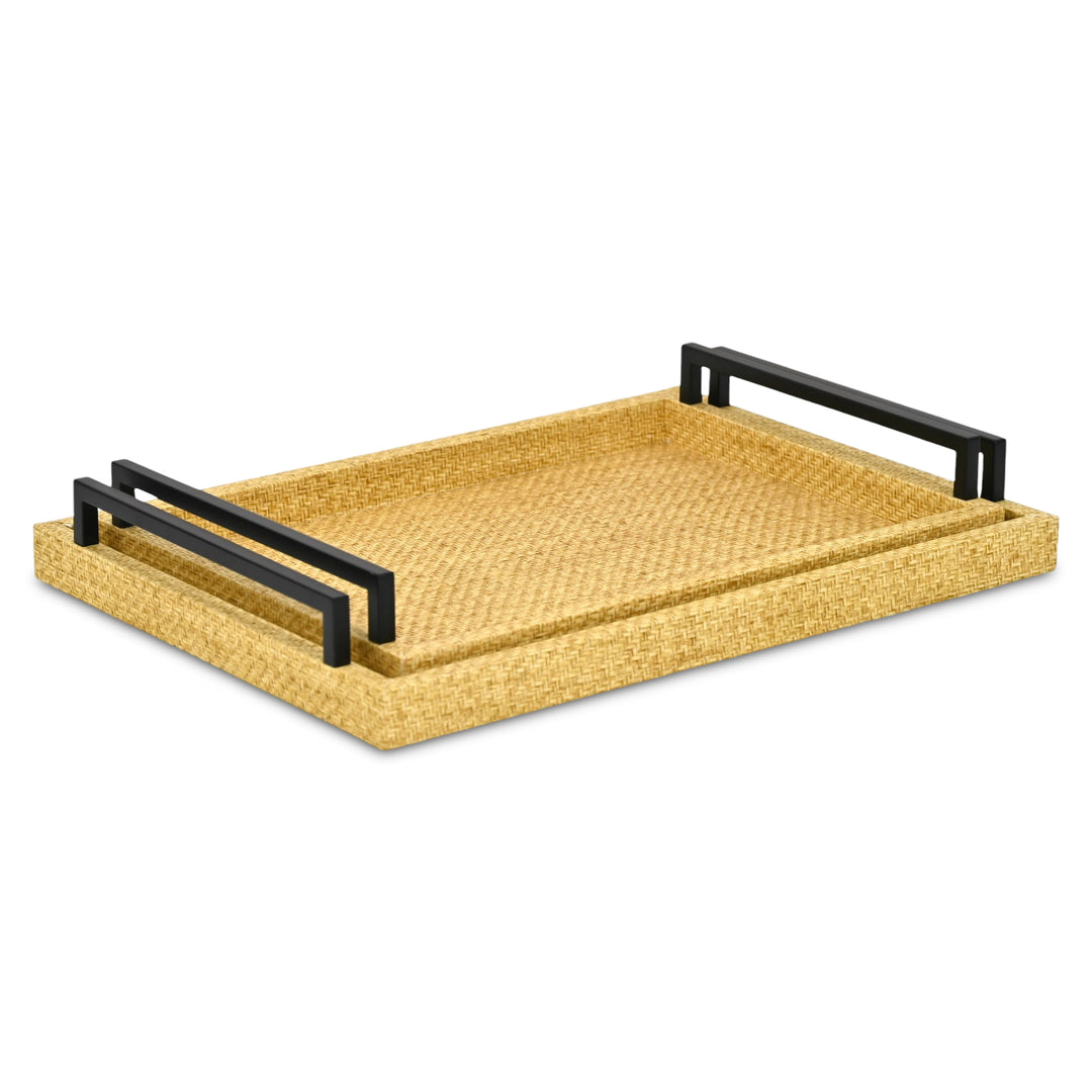 6181-2 - Ferelith Artafiber Wicker Style Tray Set