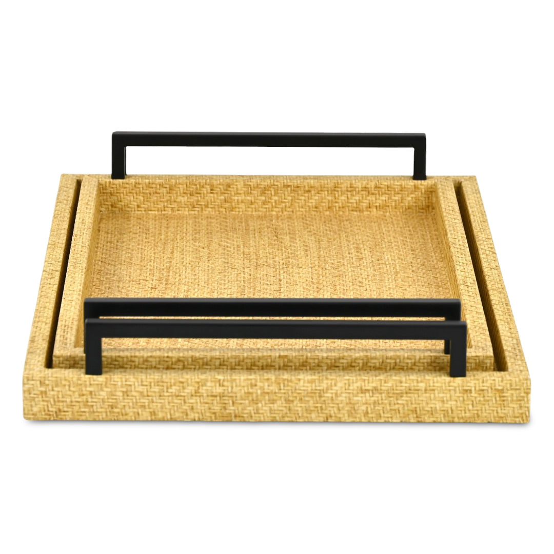 6181-2 - Ferelith Artafiber Wicker Style Tray Set