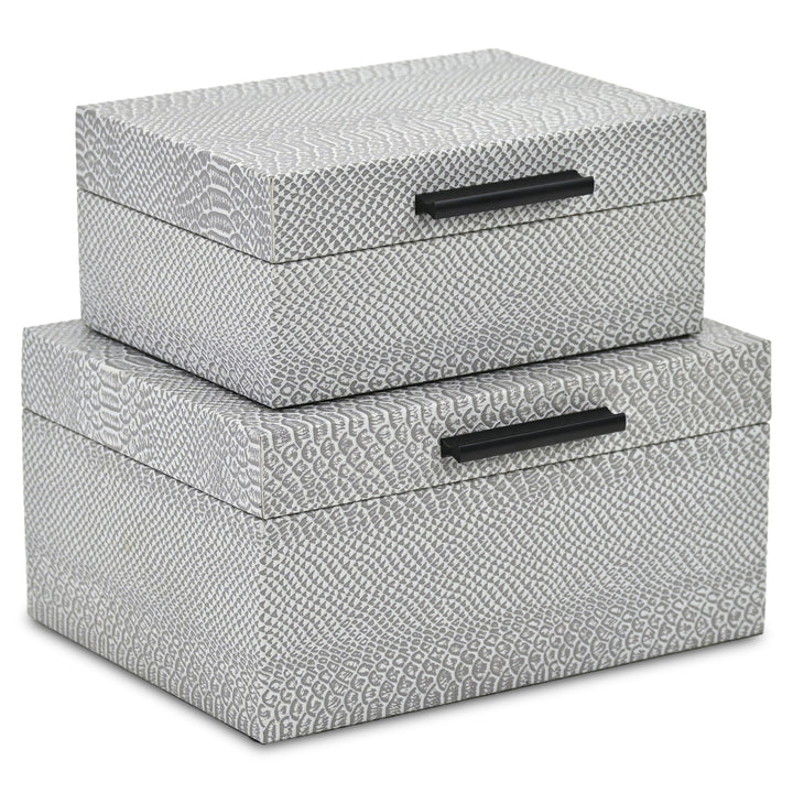 6203-2GR - Anouk Snakeskin Themed Vinyl Box Set - Gray