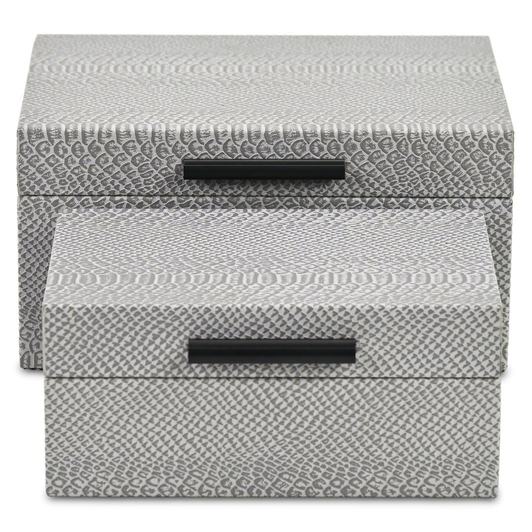 6203-2GR - Anouk Snakeskin Themed Vinyl Box Set - Gray