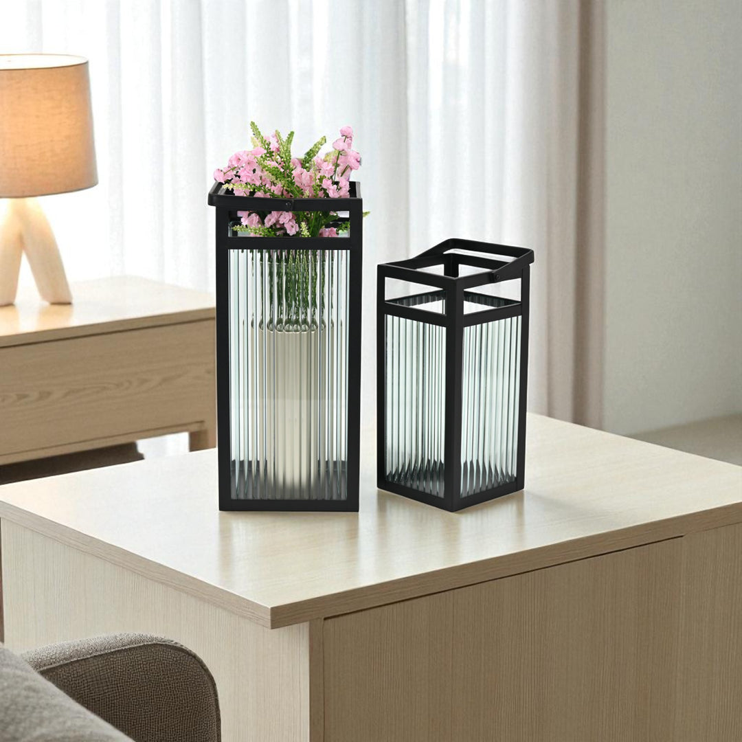 6206-2 - Drusilla Fluted Glass Lanterns