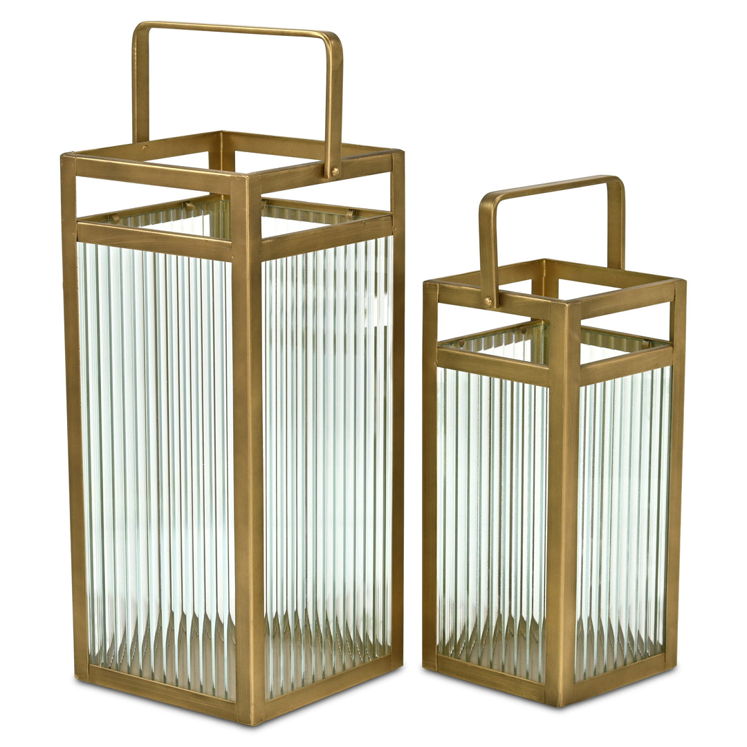 6206-2 - Drusilla Fluted Glass Lanterns