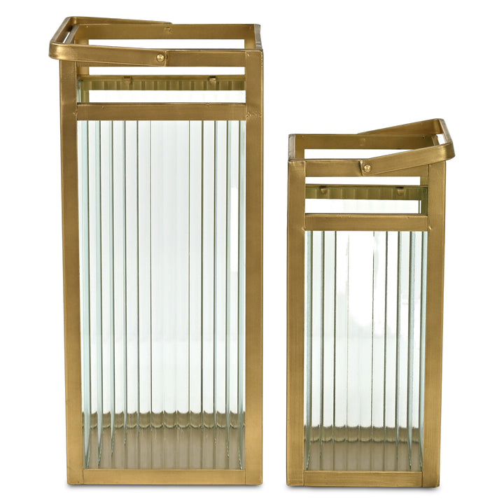 6206-2 - Drusilla Fluted Glass Lanterns