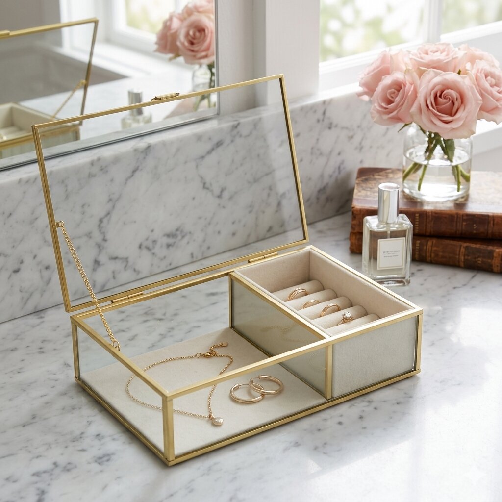 6214 - Verena Two Slot Jewelry Box