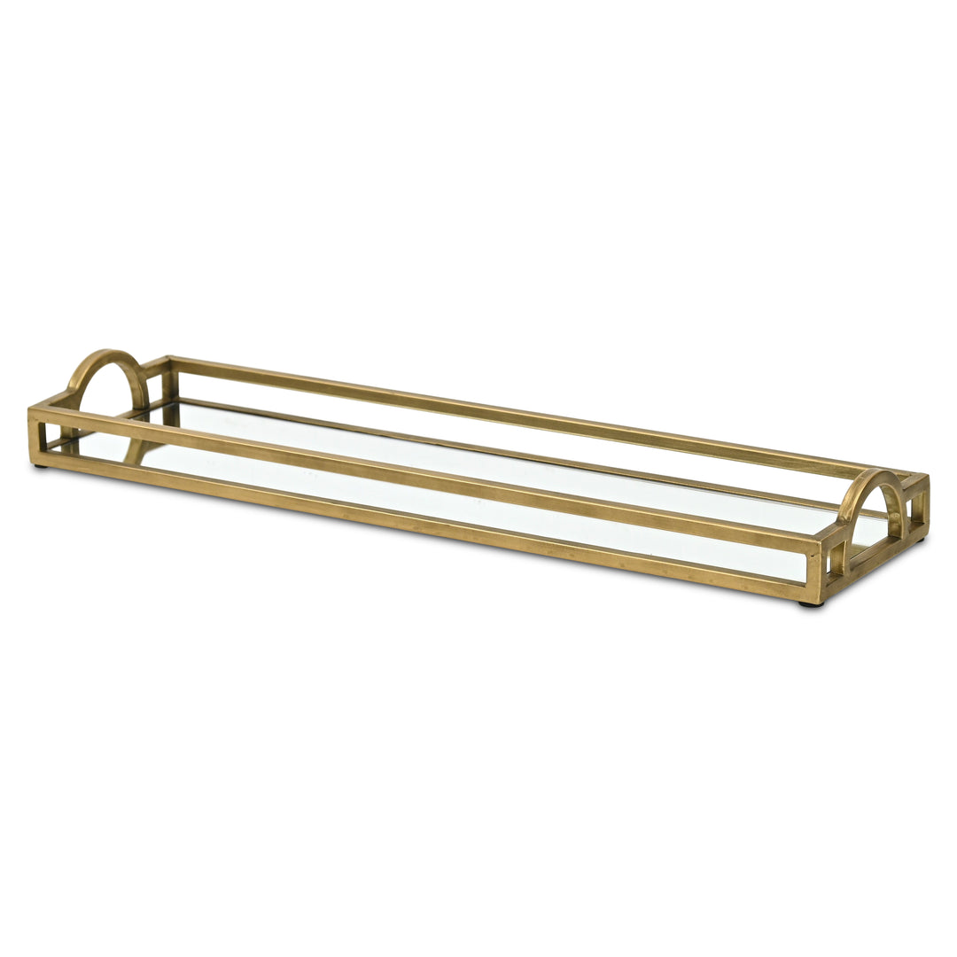 6215GD - Verena Gold Metal & Mirror Tray