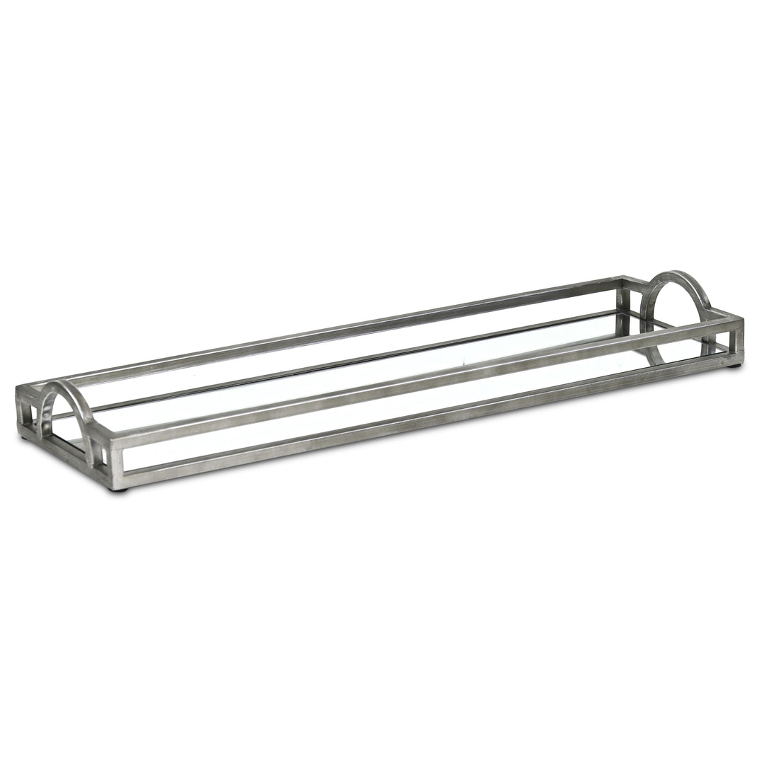 6215SV - Verena Silver Metal & Mirror Tray