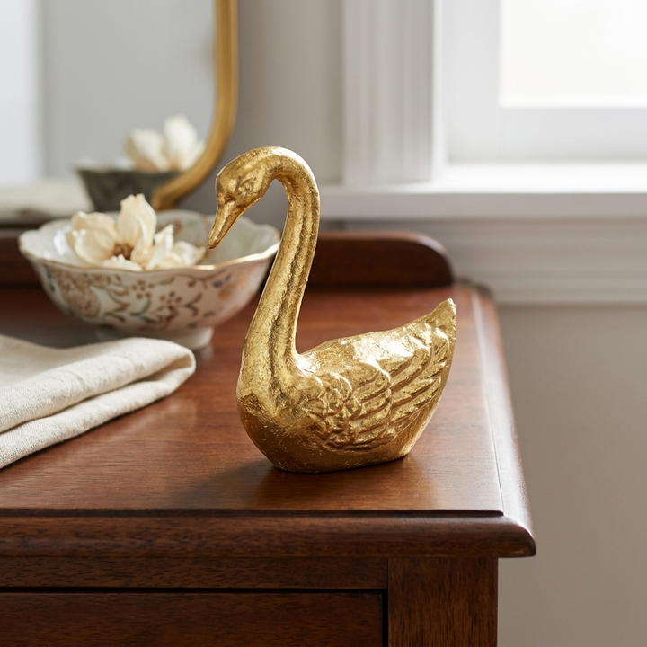 6221GD - Thalassa Cast Iron Swan