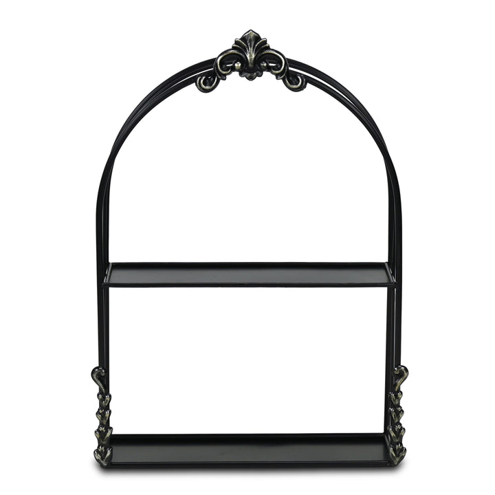 6230BK - Sophronia Two Tier Vintage Wall Shelf