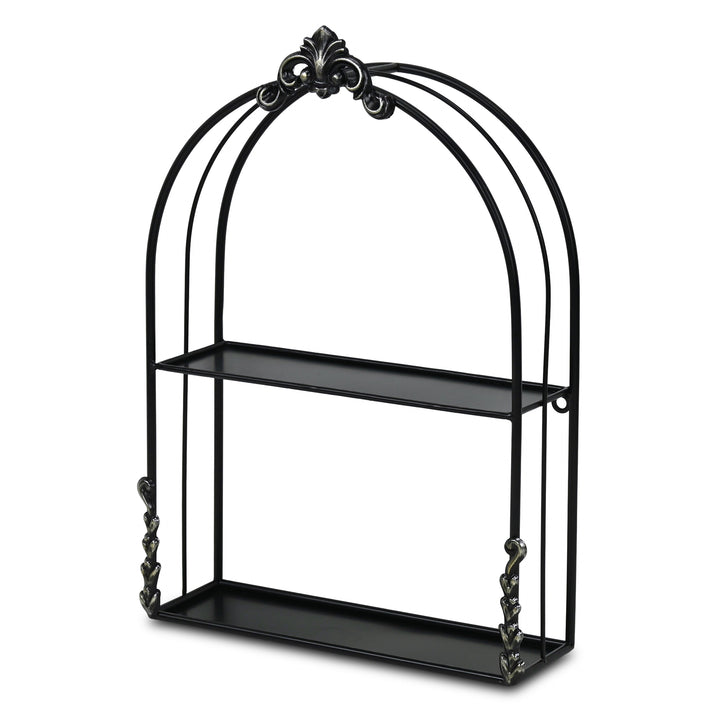 6230BK - Sophronia Two Tier Vintage Wall Shelf