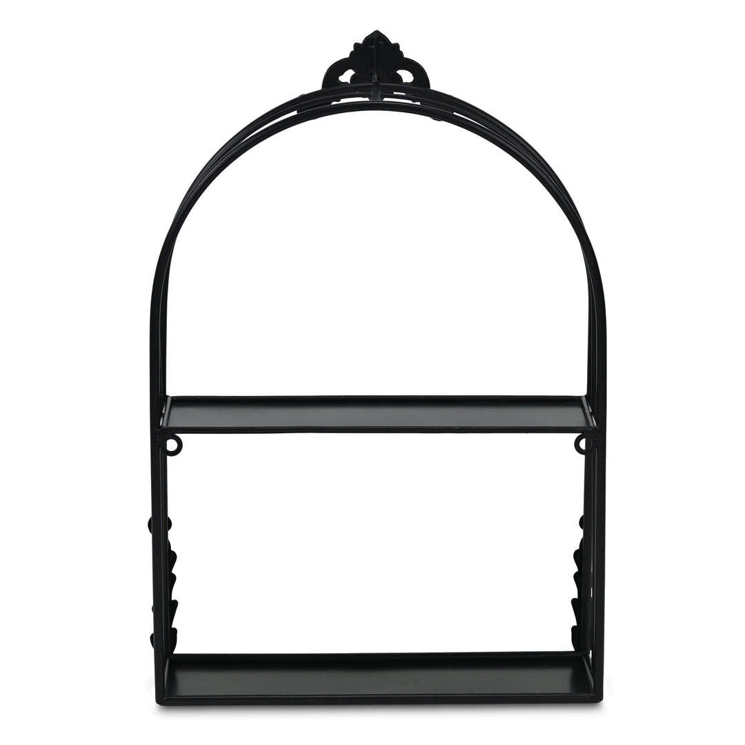 6230BK - Sophronia Two Tier Vintage Wall Shelf