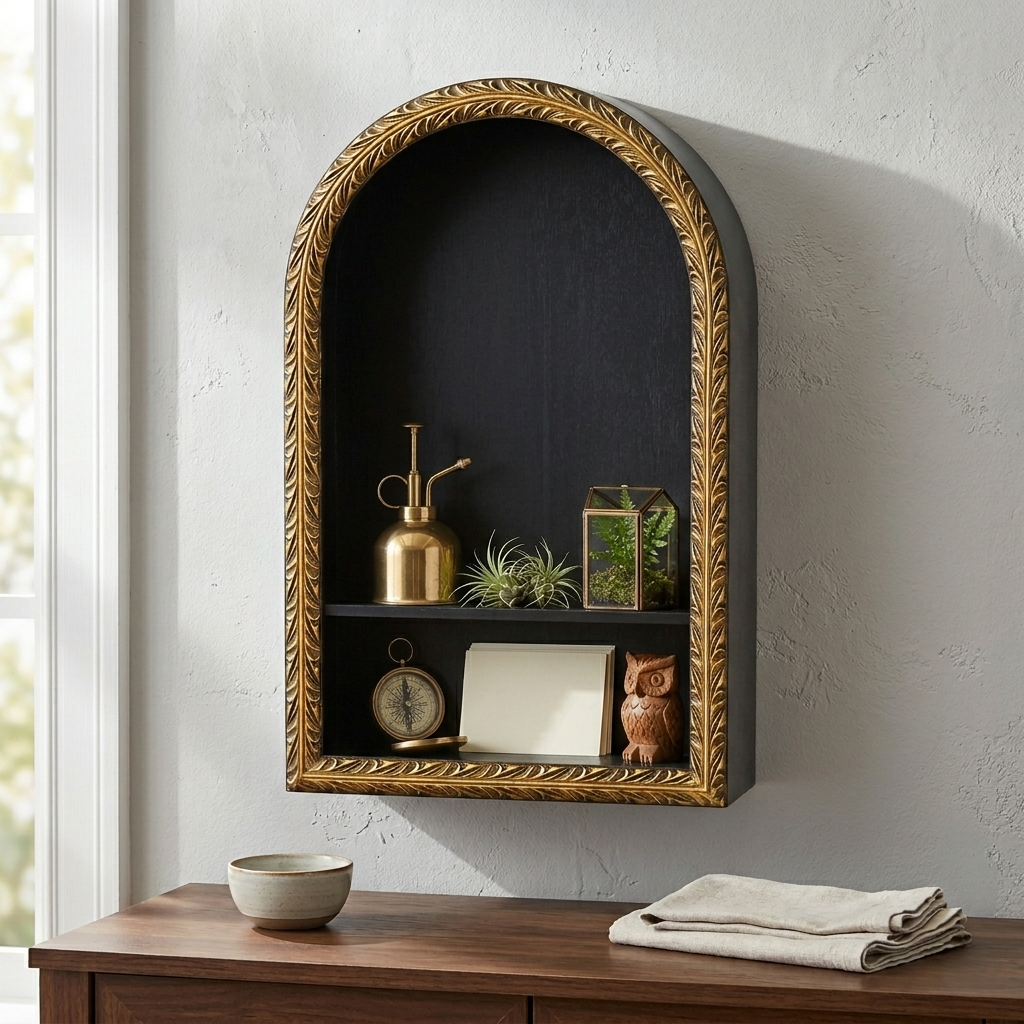 6232 - Mireza 2 Tier Wall Shelf