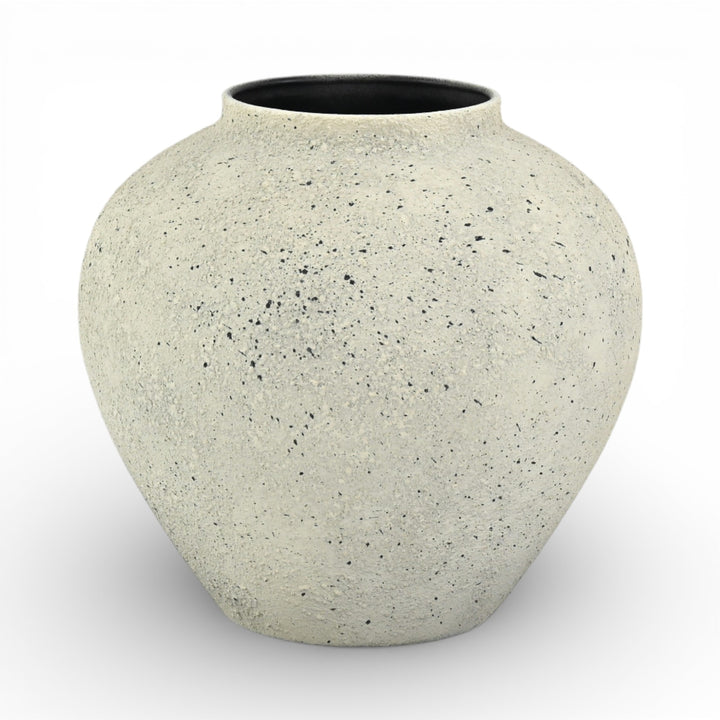 6244 - Tsaura Rustic White Wide Vase