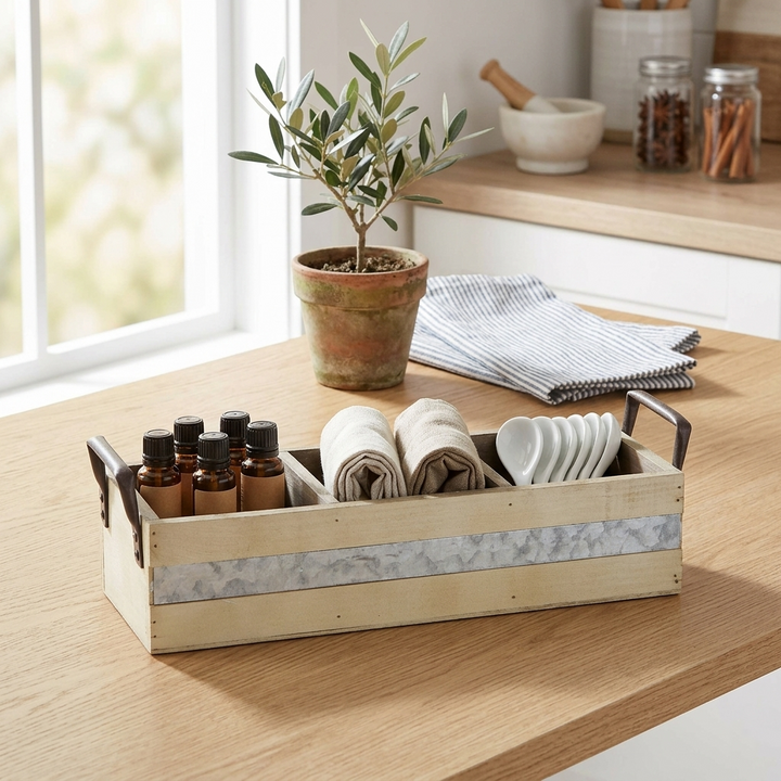 FP-3878W - Reid Off White 3 Slot Caddy