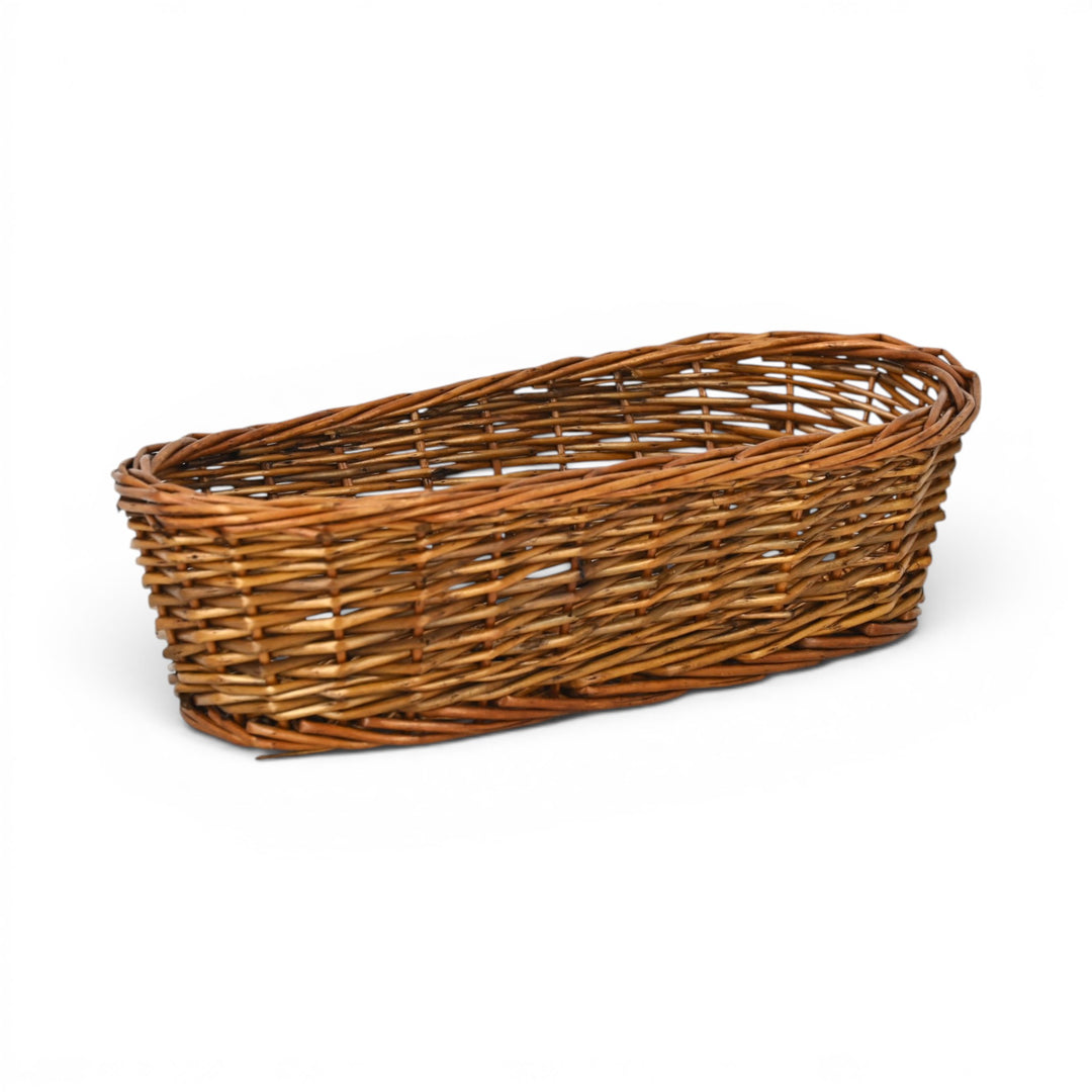 UW-38374-15SL - Panarium Medium Brown Willow Bread Basket