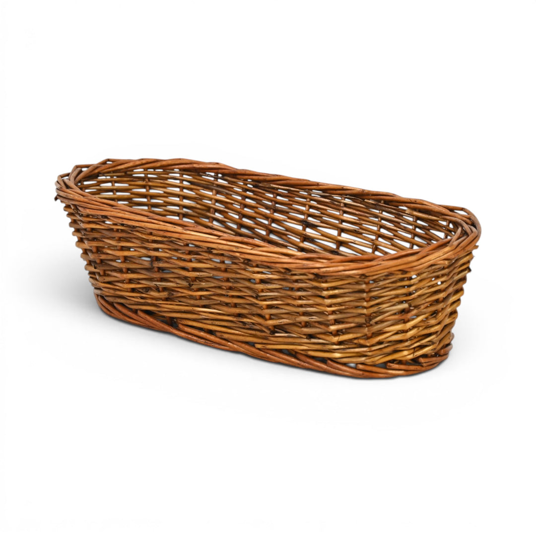UW-38374-15SL - Panarium Medium Brown Willow Bread Basket