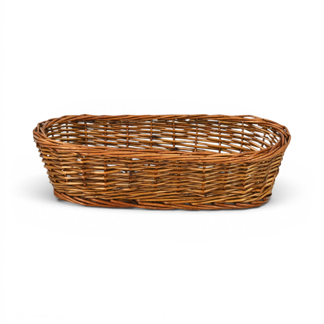 UW-38374-15SL - Panarium Medium Brown Willow Bread Basket