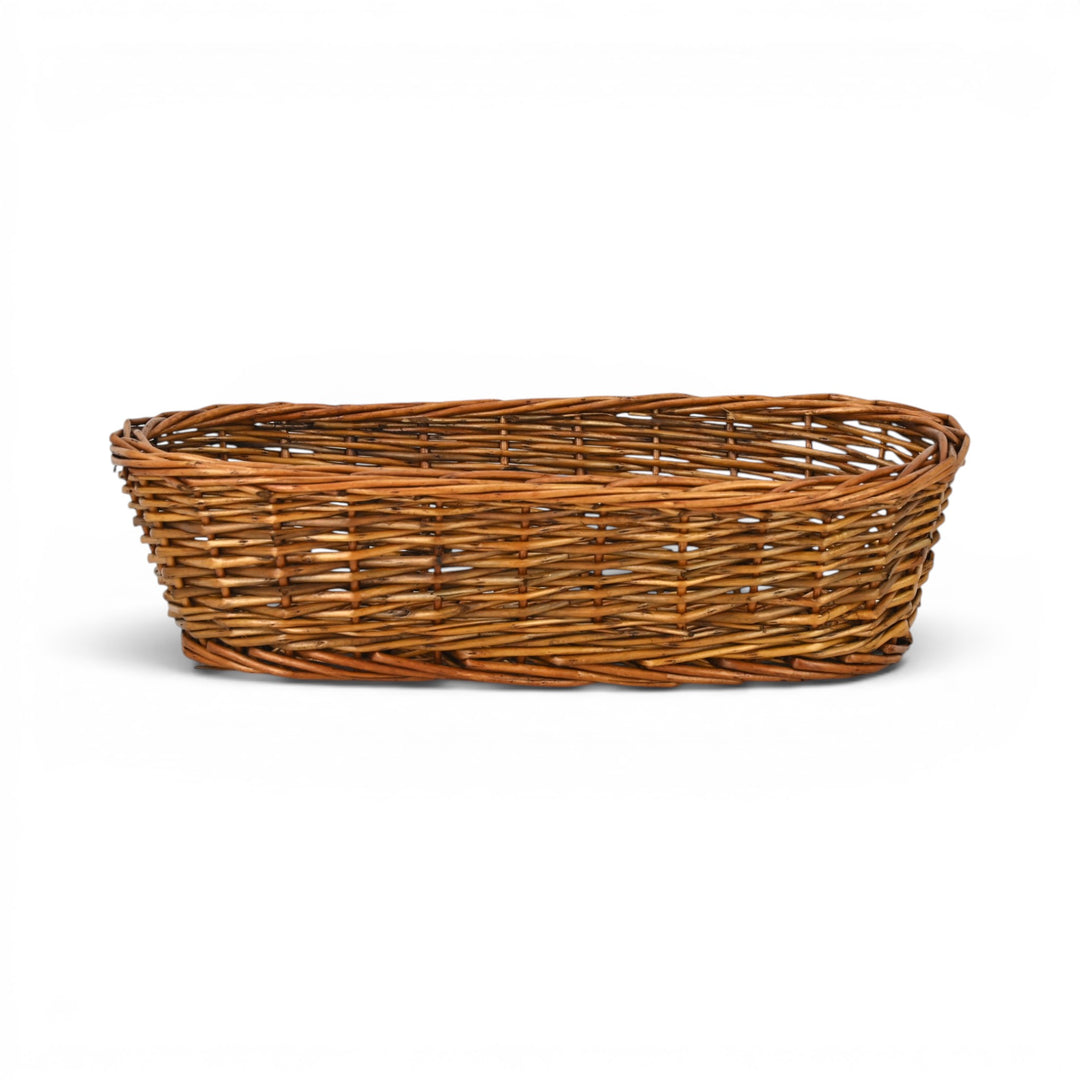 UW-38374-15SL - Panarium Medium Brown Willow Bread Basket