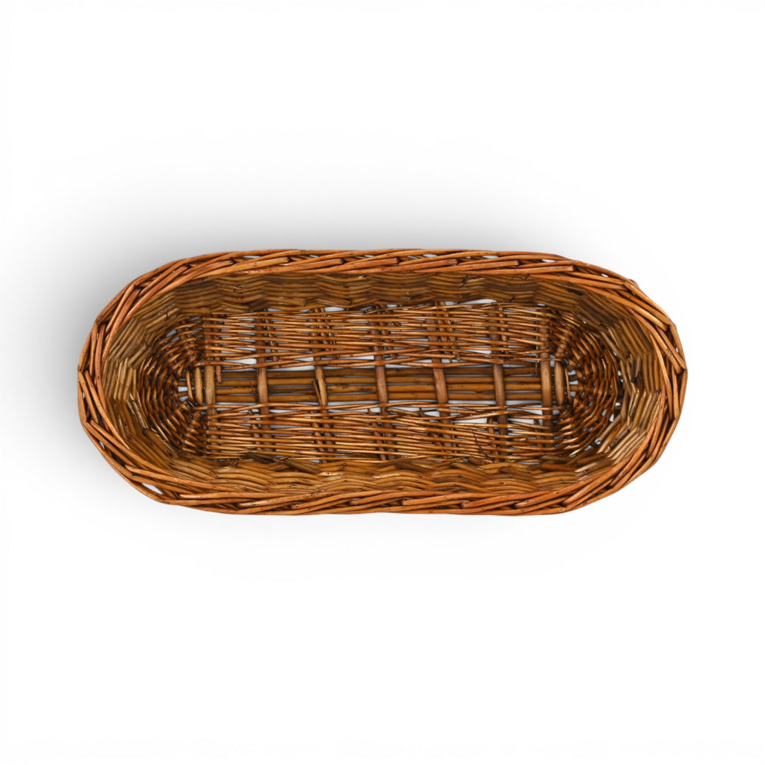 UW-38374-15SL - Panarium Medium Brown Willow Bread Basket
