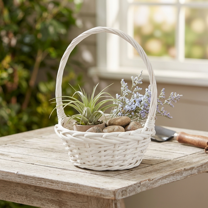 UW-9317A-WW - Lapine Round Handle Basket