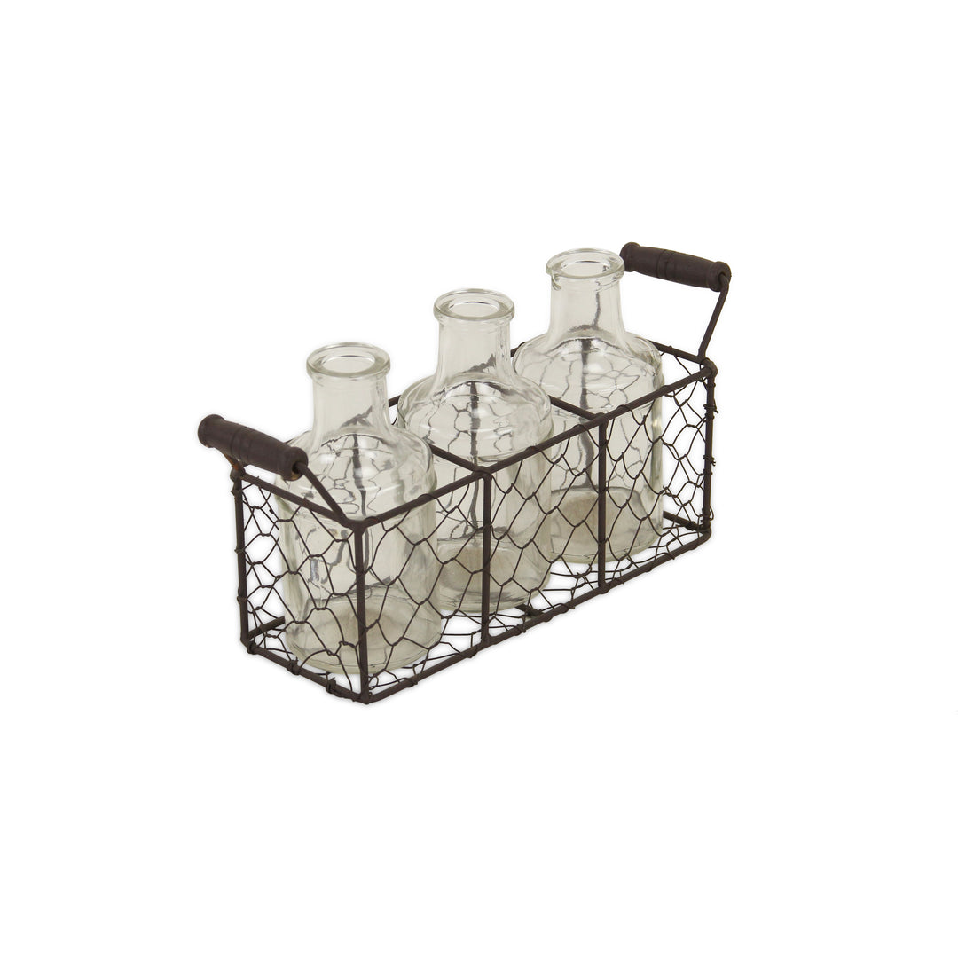 15S003BR - Teska 3 Jar & Wire Basket
