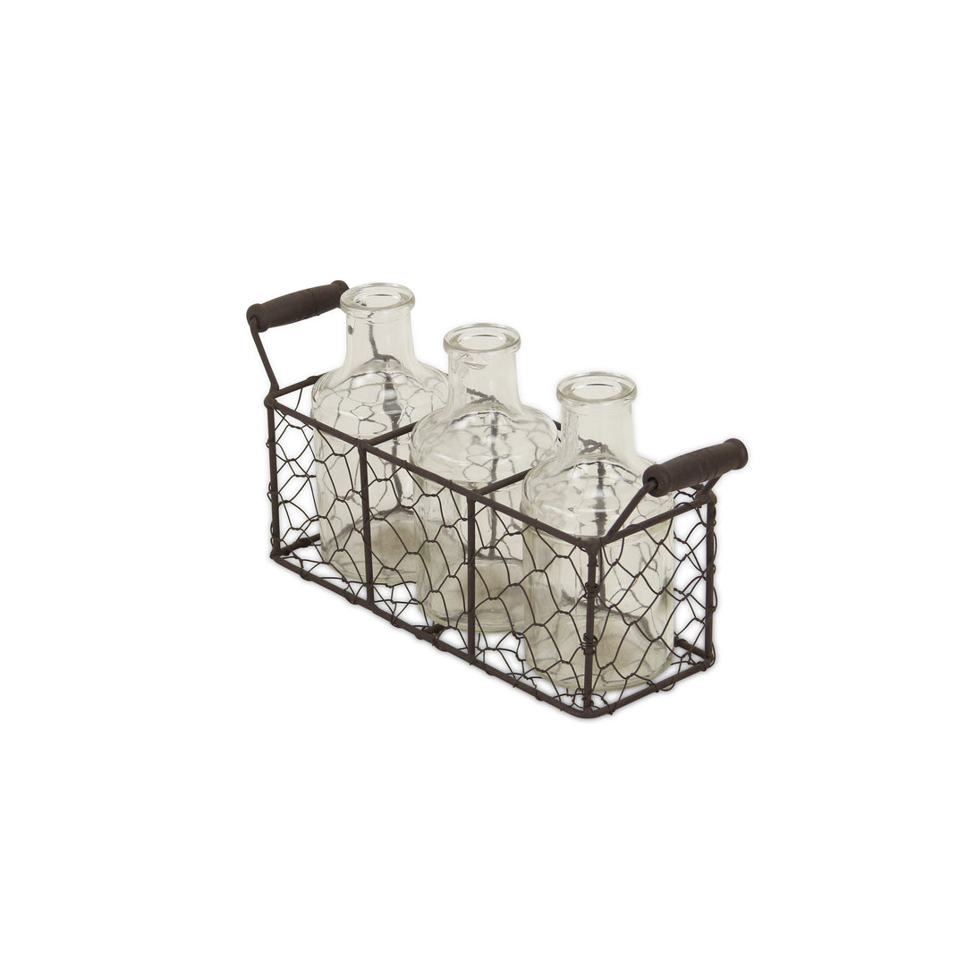 15S003BR - Teska 3 Jar & Wire Basket